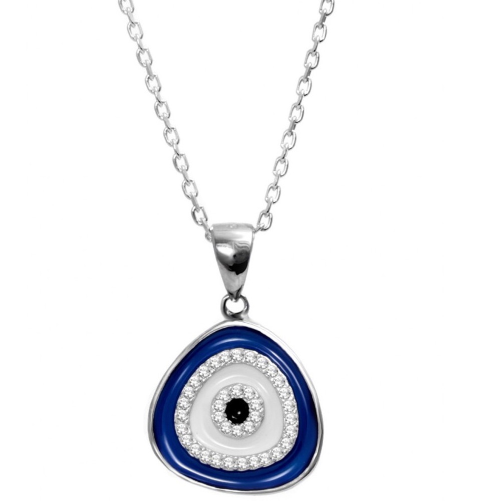 Evenly eye enamel crystal necklace 🧿